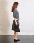 Leather Everyday Wrap Skirt in Black by St. Agni-St. Agni-Idlewild-Cincinnati