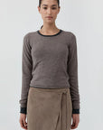 Fine Merino Wool Long Sleeve Top in Vapor by St. Agni-St. Agni-Idlewild-Cincinnati
