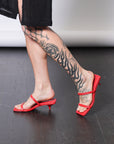 Fine Strap Kitten Heel in Rosso by St Agni-Shoes-St. Agni-Idlewild