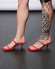 Fine Strap Kitten Heel in Rosso by St Agni-Shoes-St. Agni-Idlewild