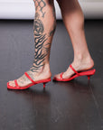 Fine Strap Kitten Heel in Rosso by St Agni-Shoes-St. Agni-Idlewild