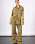 Five Pocket Pants in Yellow Wash by MM6 Maison Margiela