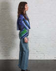 Flare Jean Trouser in Green Blue by Tanaka Denim-TANAKA-Idlewild-Cincinnati
