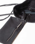 Floral Drawstring Bag - XS in Black by Miranda Kaloudis-MDK-Idlewild-Cincinnati