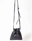 Floral Drawstring Bag - XS in Black by Miranda Kaloudis-MDK-Idlewild-Cincinnati