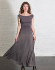 Fluid Jersey Skirt in Soot by St. Agni-St. Agni-Idlewild-Cincinnati