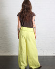 Folded Waist Pant in Limone by Alysi-Alysi-Idlewild-Cincinnati