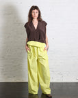 Folded Waist Pant in Limone by Alysi-Alysi-Idlewild-Cincinnati
