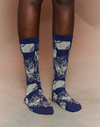 Footstep Socks in Footstep Navy by Henrik Vibskov-Henrik Vibskov-Idlewild-Cincinnati