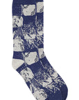 Footstep Socks in Footstep Navy by Henrik Vibskov-Accessories-Henrik Vibskov-Idlewild