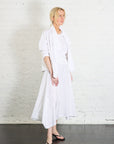 French Terry Cropped Asymmetrical Jacket in White by Planet-Planet-Idlewild-Cincinnati