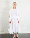 French Terry Cropped Asymmetrical Jacket in White by Planet-Planet-Idlewild-Cincinnati