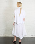 French Terry Cropped Asymmetrical Jacket in White by Planet-Planet-Idlewild-Cincinnati