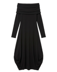 French Terry Curtain Dress in Black by Planet-Planet-Idlewild-Cincinnati