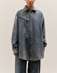 Gaiter Shirt in Worn Denim by Lauren Manoogian-Lauren Manoogian-Idlewild-Cincinnati