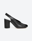 Heeled Sandal in Black by MM6 Maison Margiela-Shoes-MM6-Idlewild