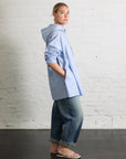 Hooded Shirt in Blue Stripe by 6397-6397-Idlewild-Cincinnati
