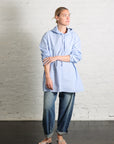 Hooded Shirt in Blue Stripe by 6397-6397-Idlewild-Cincinnati