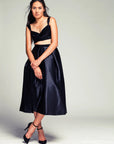 Silk Full Skirt in Black by Calle Evans - Idlewild