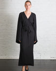 Icaria Wrap Dress in Black by Rodebjer-Rodebjer-Idlewild-Cincinnati