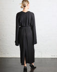 Icaria Wrap Dress in Black by Rodebjer-Rodebjer-Idlewild-Cincinnati