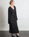 Icaria Wrap Dress in Black by Rodebjer-Rodebjer-Idlewild-Cincinnati