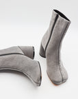 Satin Anatomic Ankle Boot in Grey by MM6 Maison Margiela