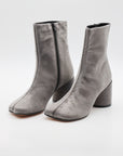 Satin Anatomic Ankle Boot in Grey by MM6 Maison Margiela