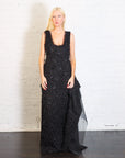 Tank Top Maxi Dress with Side Panel Detail in Black by A.W.A.K.E. Mode