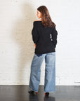Felt Off Shoulder Top in Black by Lauren Manoogian