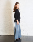 Felt Off Shoulder Top in Black by Lauren Manoogian