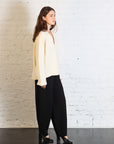 Double Knit Taper Pants in Black by Lauren Manoogian