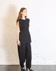 Double Knit Shoulder Bodice in Black by Lauren Manoogian