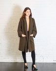 Capote Coat in Olive by Lauren Manoogian