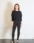 Stirrup Legging in Black Melange by Lauren Manoogian