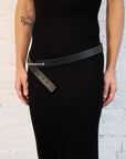 Horizontal Belt in Black/Silver by Johnny Farah