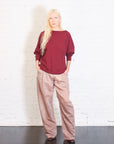 Inside Out L/S Raglan Top in Bordeaux by 6397-6397-Idlewild-Cincinnati