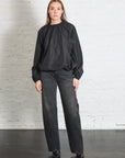 Italian Sports Nylon Shirred Anorak Top in Black by Tibi-Tibi-Idlewild-Cincinnati