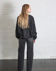 Italian Sports Nylon Shirred Anorak Top in Black by Tibi-Tibi-Idlewild-Cincinnati