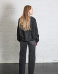 Italian Sports Nylon Shirred Anorak Top in Black by Tibi-Tibi-Idlewild-Cincinnati
