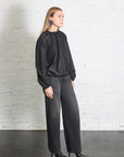 Italian Sports Nylon Shirred Anorak Top in Black by Tibi-Tibi-Idlewild-Cincinnati