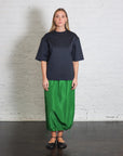 Italian Sporty Nylon Midi Anorak Skirt in Green by Tibi-Tibi-Idlewild-Cincinnati