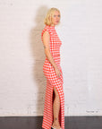 Knitted Fitted Maxi Skirt in Red by A.W.A.K.E. Mode-A.W.A.K.E. Mode-Idlewild-Cincinnati