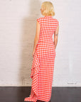 Knitted Fitted Maxi Skirt in Red by A.W.A.K.E. Mode-A.W.A.K.E. Mode-Idlewild-Cincinnati