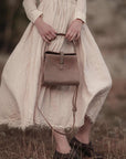 Kutija Bag in Brown by Miranda Kaloudis-Bags-MDK-Idlewild
