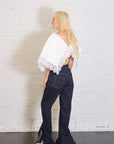 Lace Trimmed Big Collar Top in Off White by A.W.A.K.E. Mode-A.W.A.K.E. Mode-Idlewild-Cincinnati