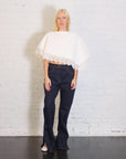 Lace Trimmed Big Collar Top in Off White by A.W.A.K.E. Mode-A.W.A.K.E. Mode-Idlewild-Cincinnati
