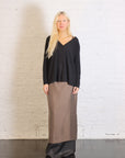 Light Satin Lingerie Skirt in Caffe by Alysi-Alysi-Idlewild-Cincinnati