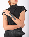 Line PS Cuff in Black by Aumorfia-Idlewild