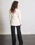 Linen Double Breasted Jacket in Ecru by Enza Costa-Enza Costa-Idlewild-Cincinnati